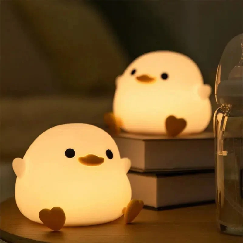 Süßes Enten-Nachtlicht mit USB-Ladefunktion und Touchsensor für Kinder