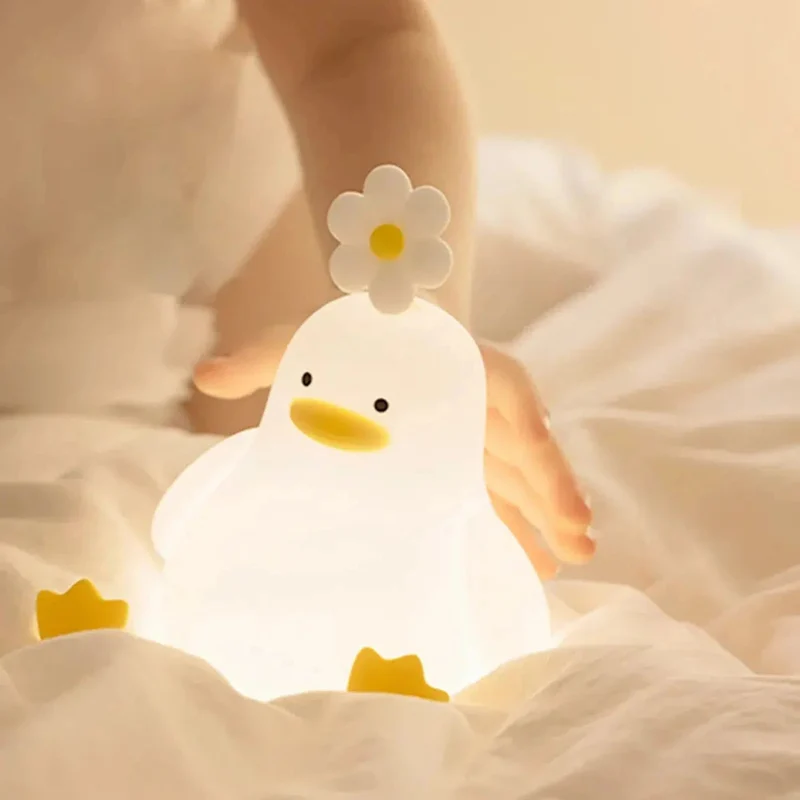 Süßes Enten-Nachtlicht mit USB-Ladefunktion und Touchsensor für Kinder