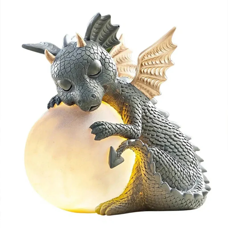 Nachtlicht Dinosaurier auf leuchtendem Mond