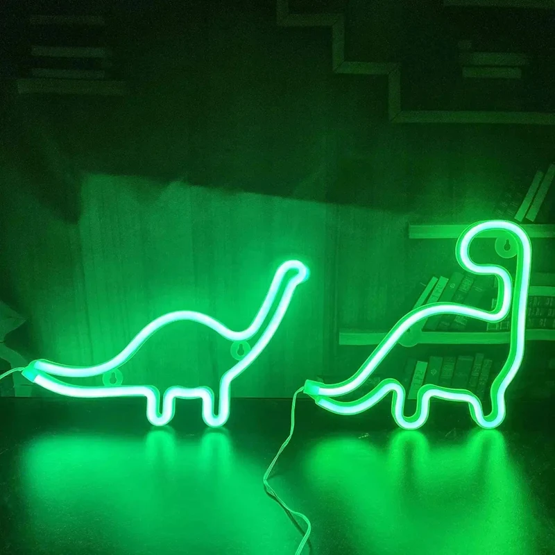 Niedliches Dino Nachtlicht mit Neon-Effekt