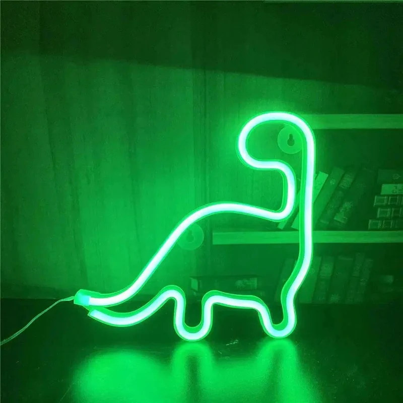 Niedliches Dino Nachtlicht mit Neon-Effekt
