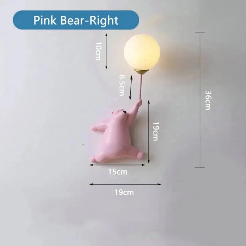 Nachtlicht in Bärenform mit LED-Licht für die Wand im Kinderzimmer