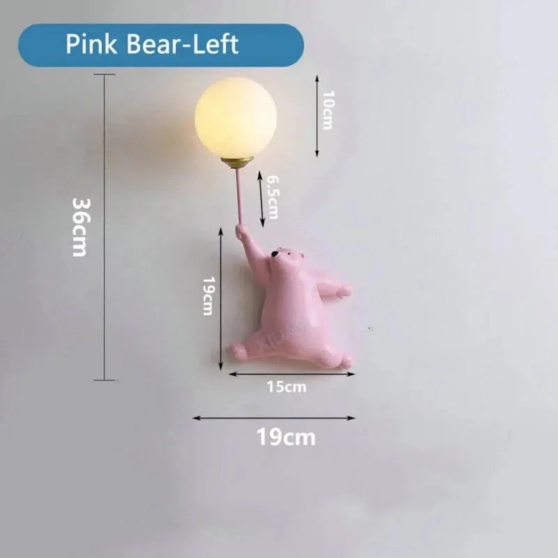 Nachtlicht in Bärenform mit LED-Licht für die Wand im Kinderzimmer