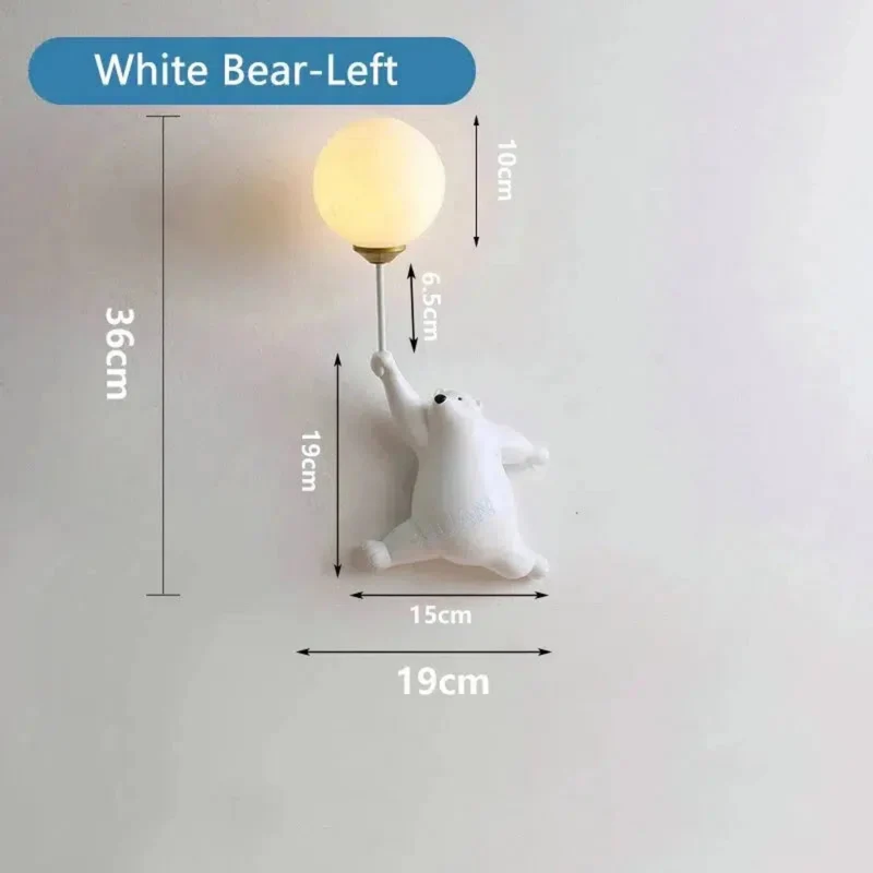 Nachtlicht in Bärenform mit LED-Licht für die Wand im Kinderzimmer