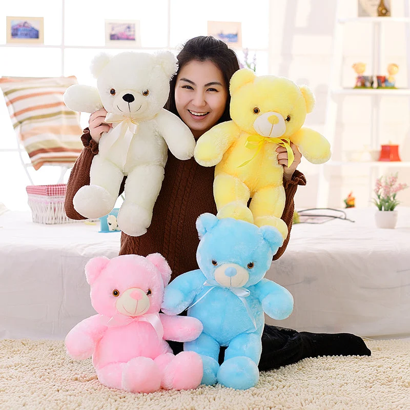 Leuchtender LED Teddybär Plüschtier für Kinder