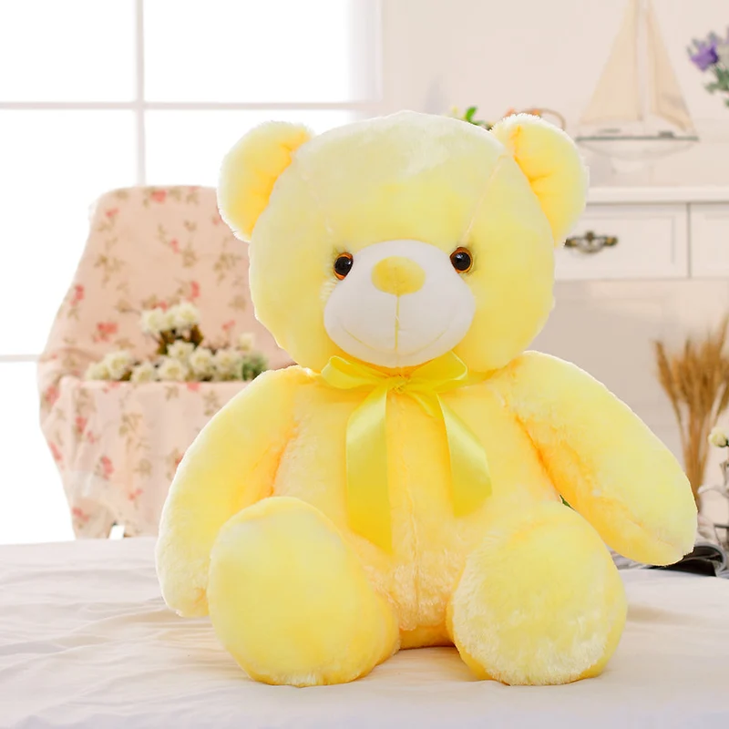 Leuchtender LED Teddybär Plüschtier für Kinder