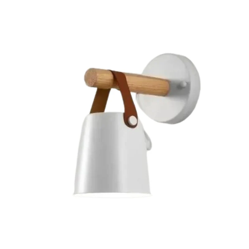HaloTide | LED-Wandleuchte mit Holz & Leder