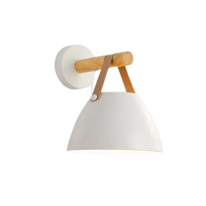 HaloTide | LED-Wandleuchte mit Holz & Leder