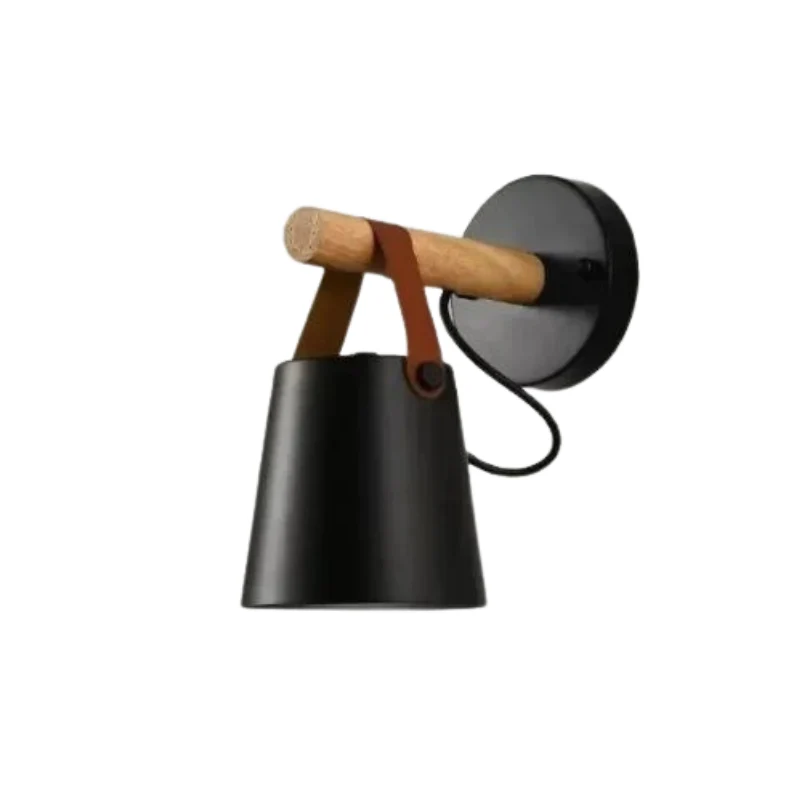 HaloTide | LED-Wandleuchte mit Holz & Leder