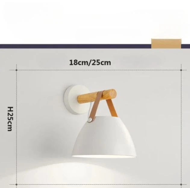 HaloTide | LED-Wandleuchte mit Holz & Leder