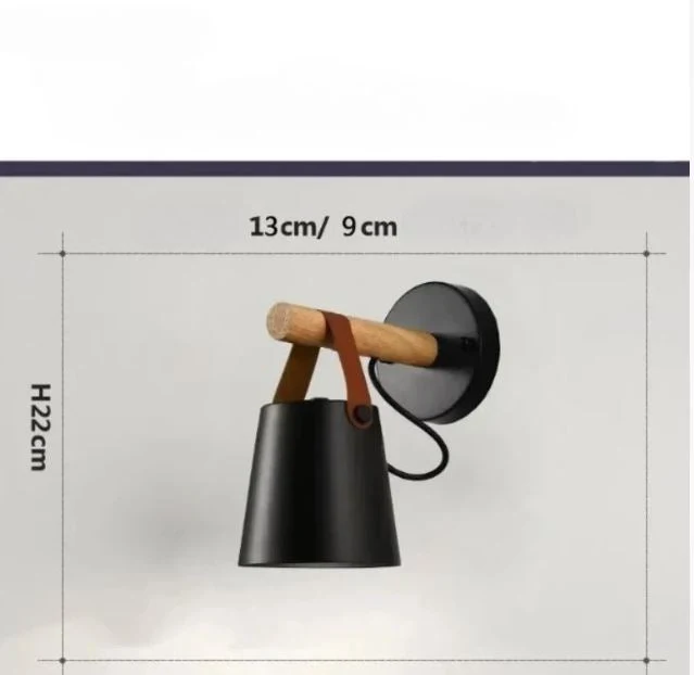 HaloTide | LED-Wandleuchte mit Holz & Leder