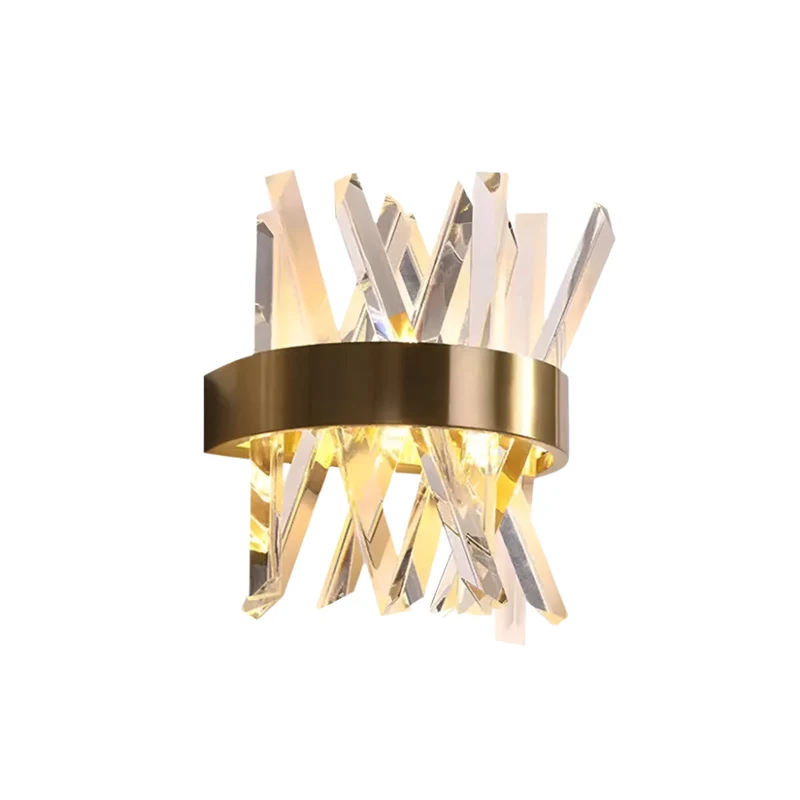 YaraPoint | LED-Wandleuchte mit Gold-Finish & Kristall