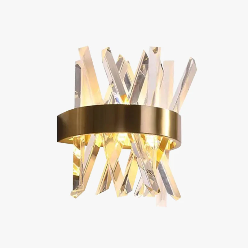 YaraPoint | LED-Wandleuchte mit Gold-Finish & Kristall