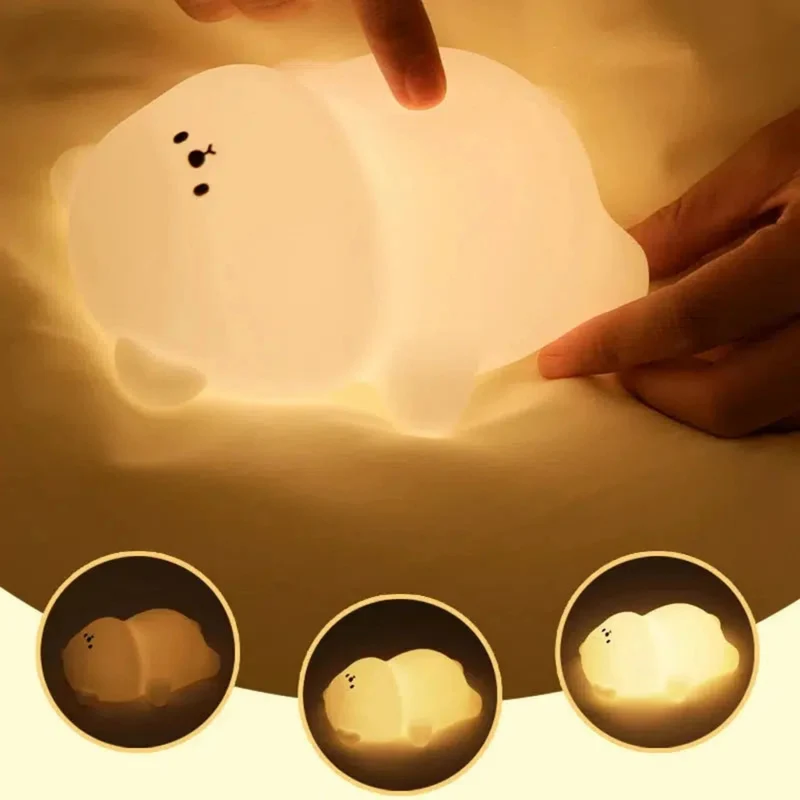 Nachtlicht Bär aus Silikon mit Timer und LED für Kinder
