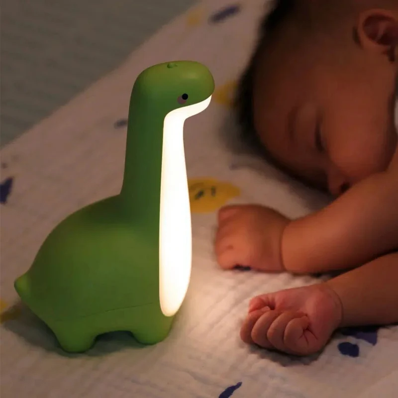 Dinosaurier Nachtlicht – Kinderlampe mit Timer und USB-Ladung