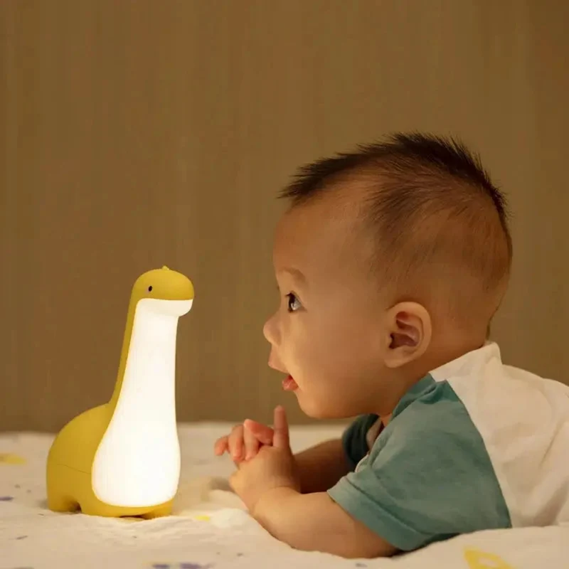 Dinosaurier Nachtlicht – Kinderlampe mit Timer und USB-Ladung