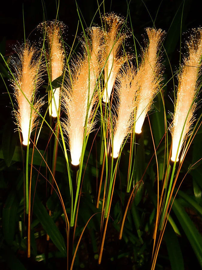 ReedGlow | Solar-Schilfrohr Leuchte mit Farbwechsel