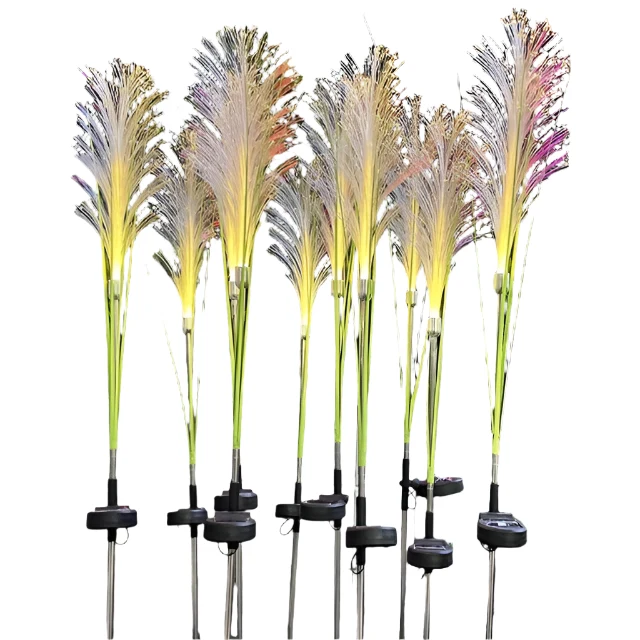 ReedGlow | Solar-Schilfrohr Leuchte mit Farbwechsel