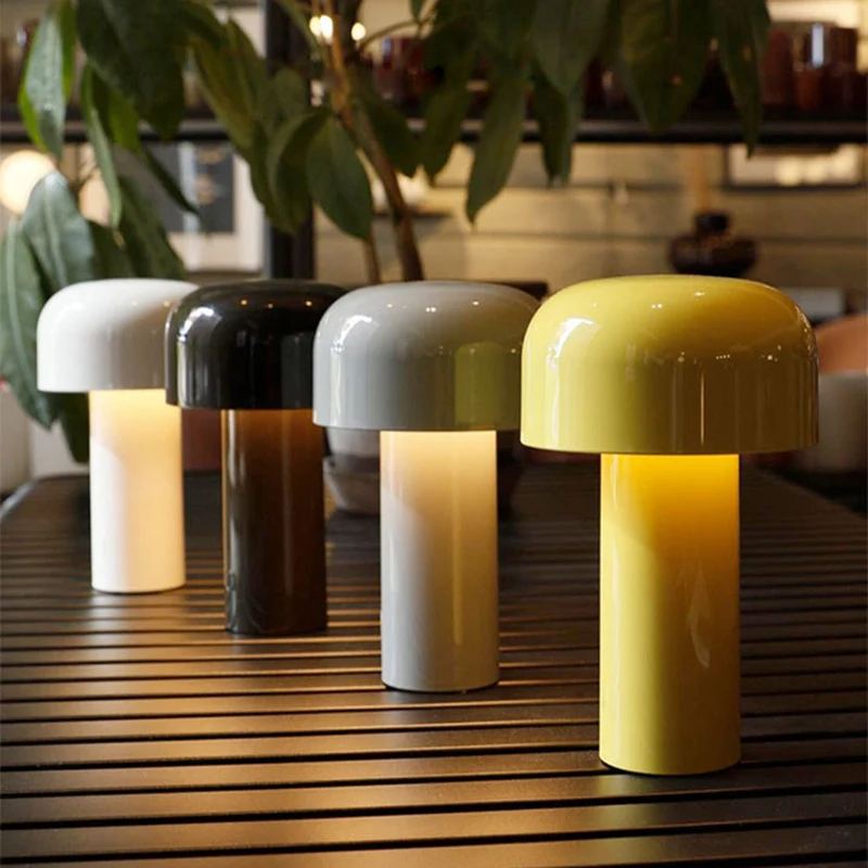Kabellose italienische Design Pilz Tischlampe