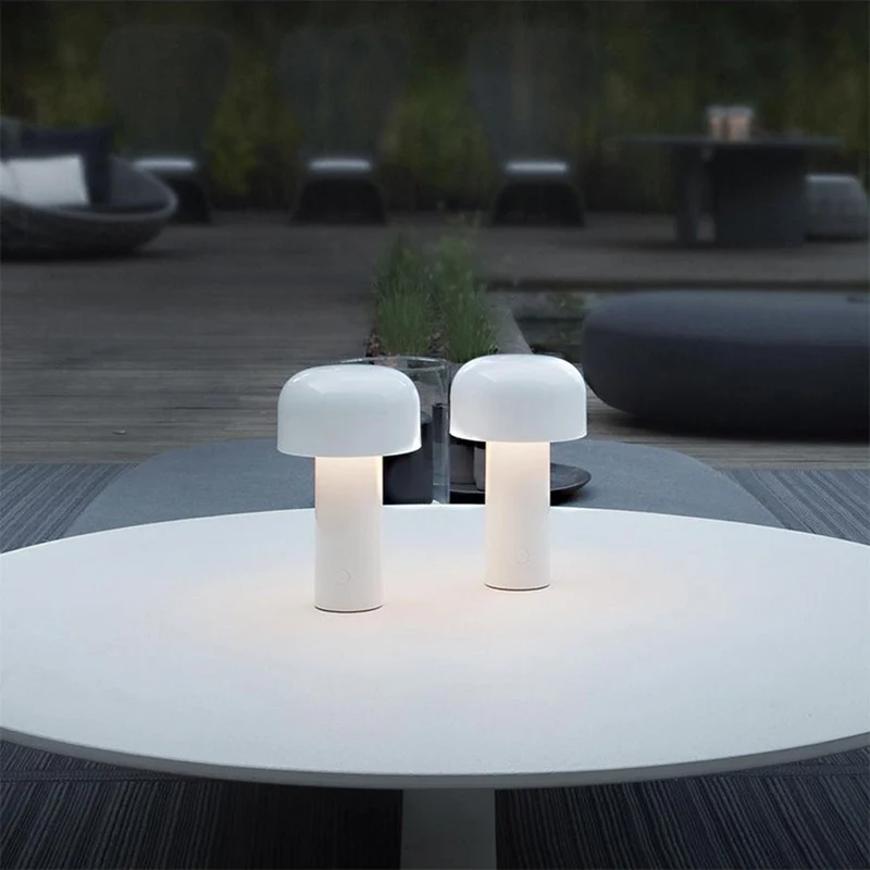 Kabellose italienische Design Pilz Tischlampe