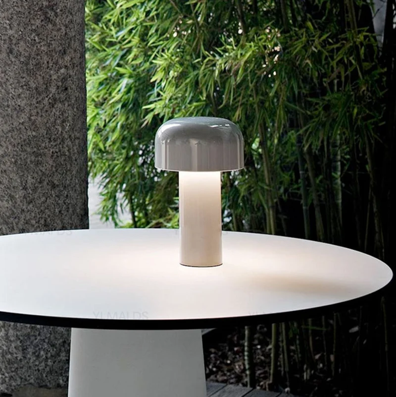 Kabellose italienische Design Pilz Tischlampe