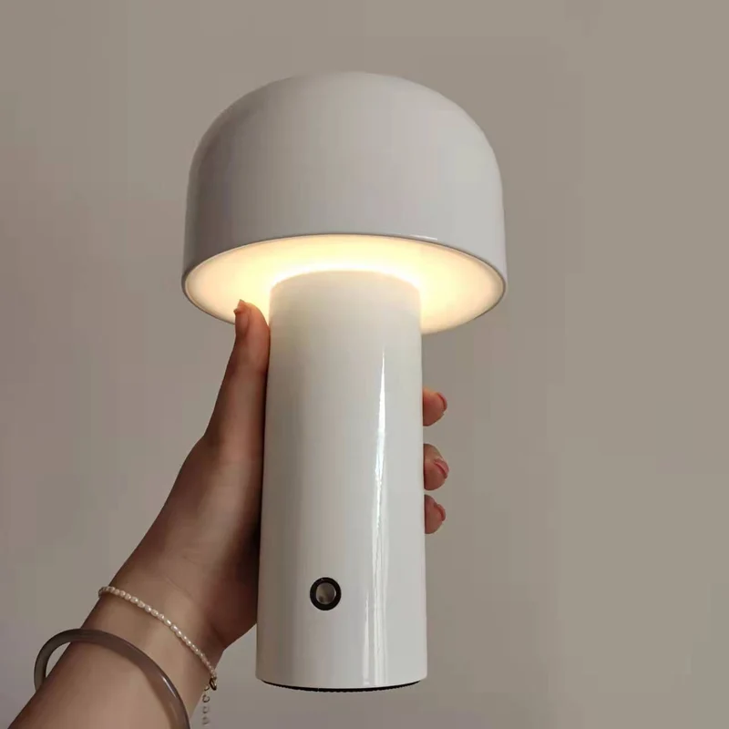 Kabellose italienische Design Pilz Tischlampe