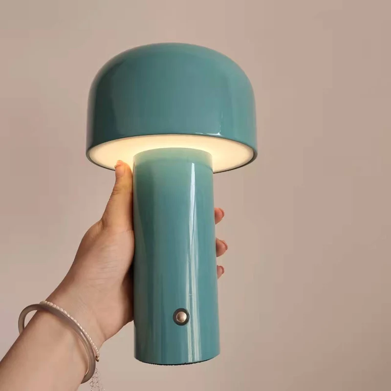 Kabellose italienische Design Pilz Tischlampe