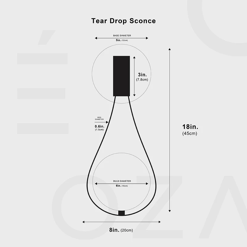 Aureo Drop | Elegante LED-Wandleuchte im Tropfen-Design