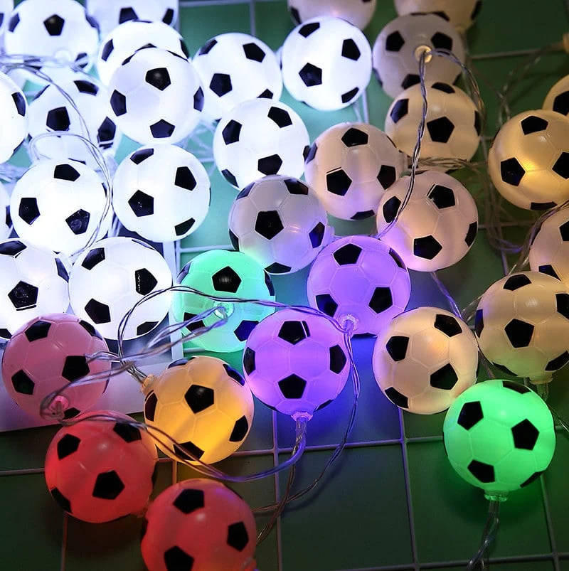Fußball LED Lichterkette für Jungenzimmer