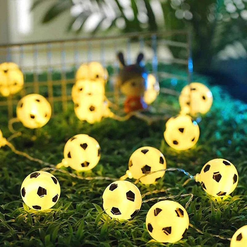 Fußball LED Lichterkette für Jungenzimmer