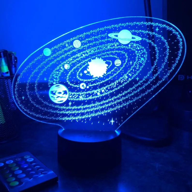 Sonnensystem 3D LED Nachtlicht für Kinder