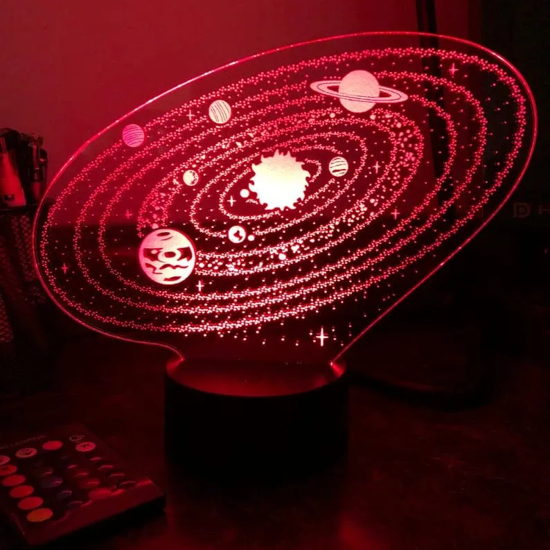 Sonnensystem 3D LED Nachtlicht für Kinder