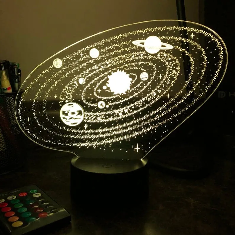 Sonnensystem 3D LED Nachtlicht für Kinder