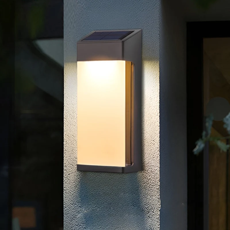 SolarNoir | Solar Wandleuchte Duo mit warmweißem Licht