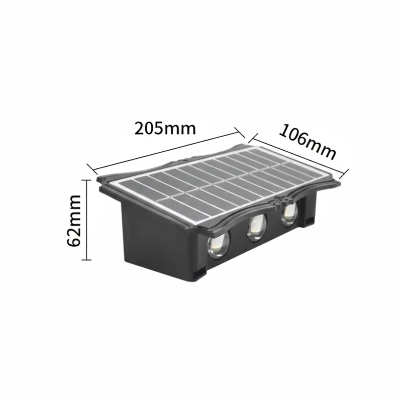 SunGlow Edge | Solar Wandleuchte mit warmweißem Licht