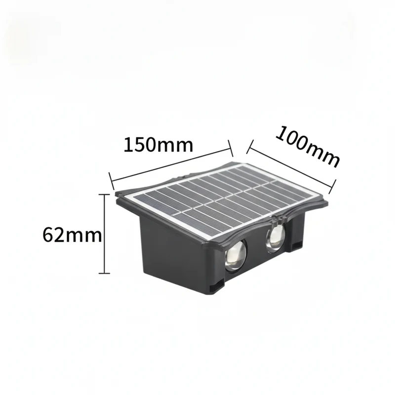 SunGlow Edge | Solar Wandleuchte mit warmweißem Licht