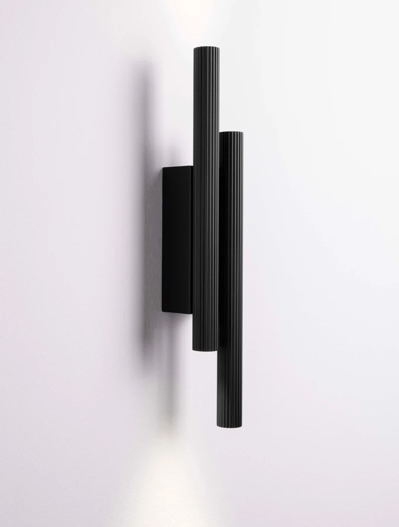 Paron LED Wandleuchte 2-flammig Geriffelt 3000K