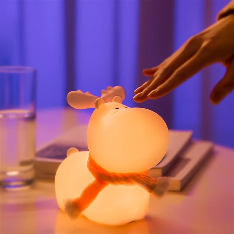 Wiederaufladbare Elch Lampe als Nachtlicht