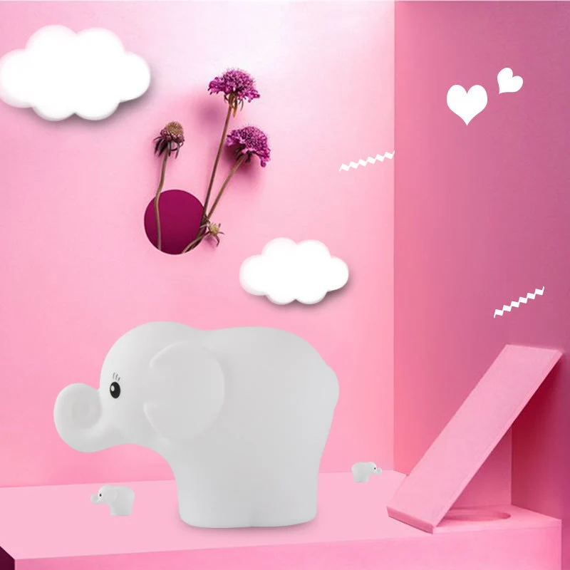Buntes Elefant Mini LED Nachtlicht Baby
