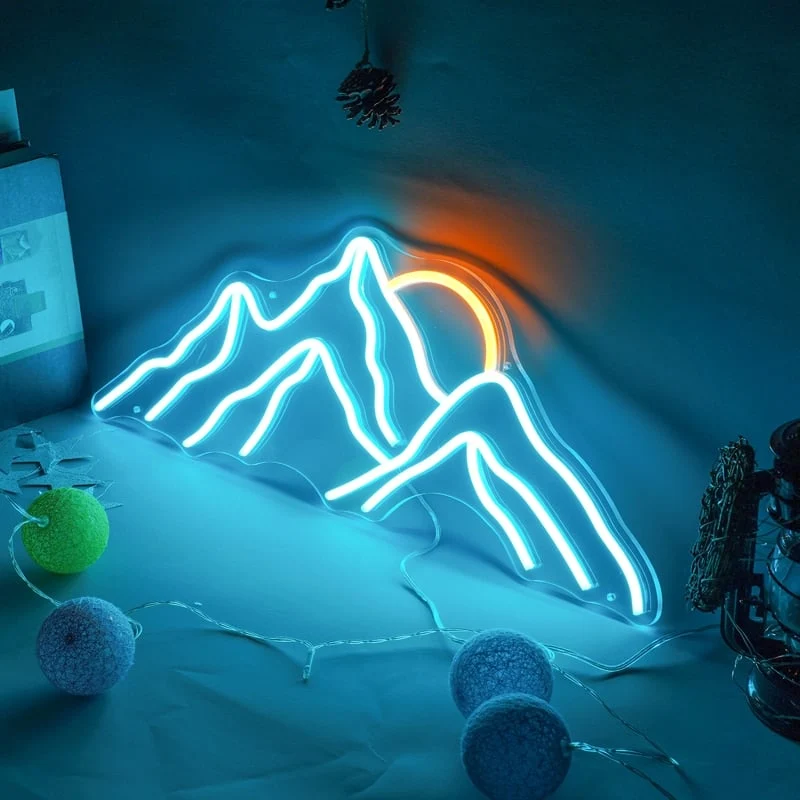LED Neon Wandleuchte in Berg Design