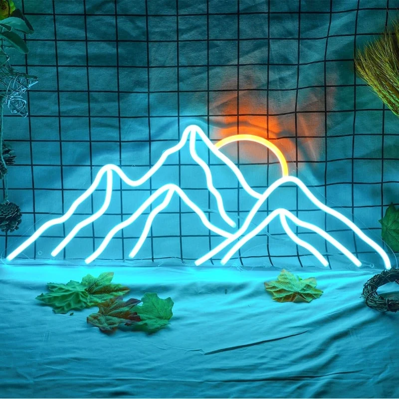 LED Neon Wandleuchte in Berg Design