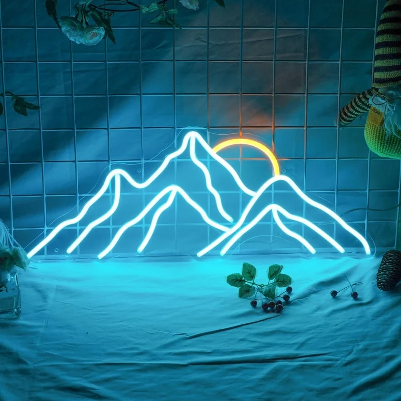 LED Neon Wandleuchte in Berg Design