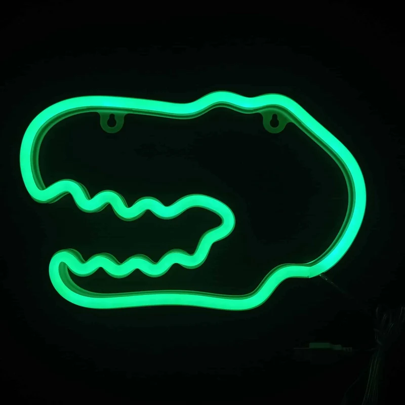 Dinosaurier Kopf LED Neon Schild Leuchte