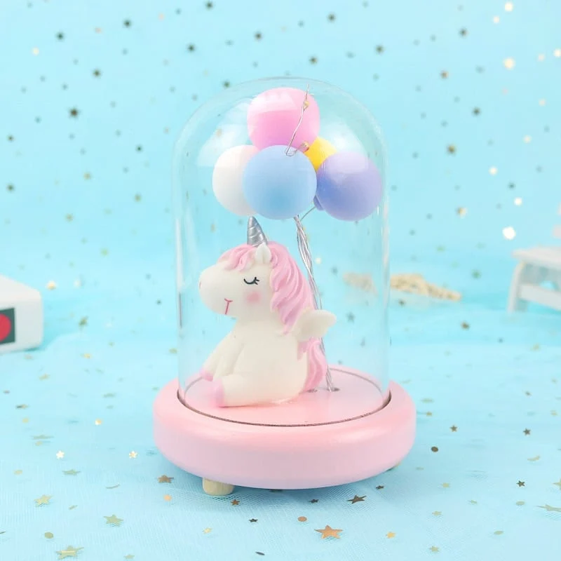 Einhorn Nachtlicht mit Ballons für Kinder