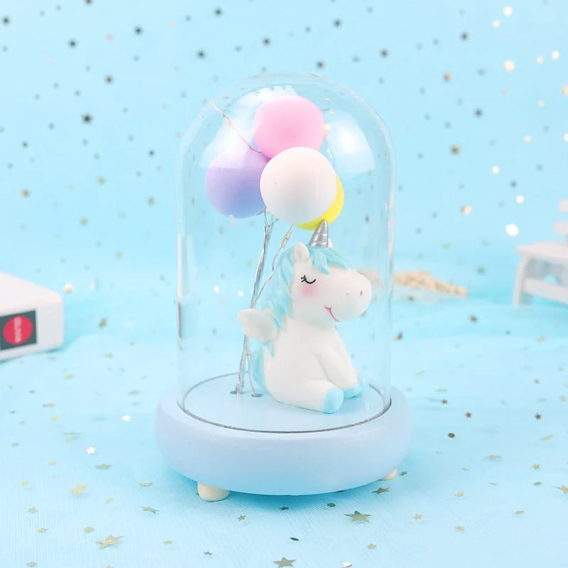 Einhorn Nachtlicht mit Ballons für Kinder