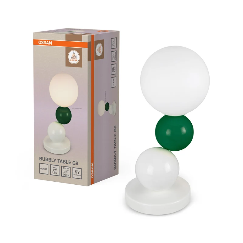 OSRAM DECOR BUBBLY Tischleuchte, G9, Grün