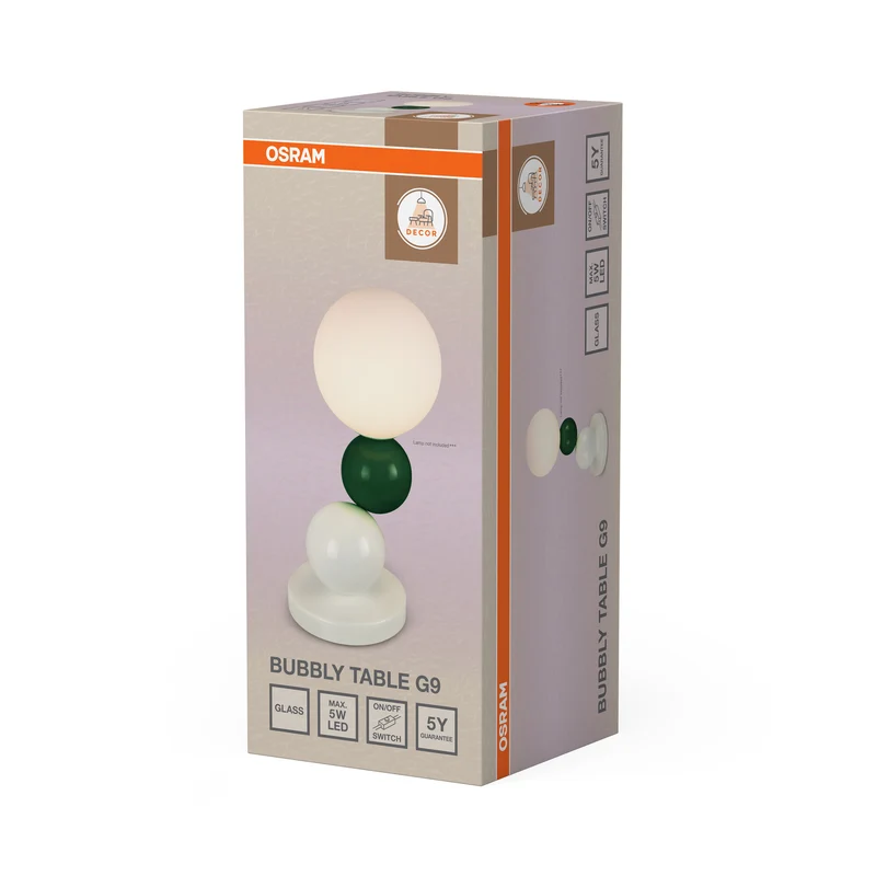 OSRAM DECOR BUBBLY Tischleuchte, G9, Grün