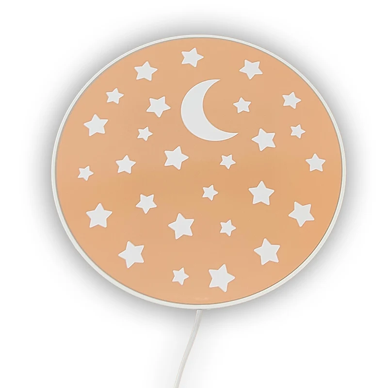 Wandleuchte Peach Fuzz mit Sternen