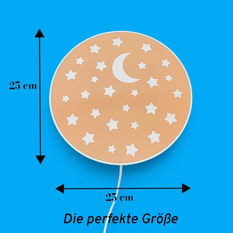 Wandleuchte Peach Fuzz mit Sternen