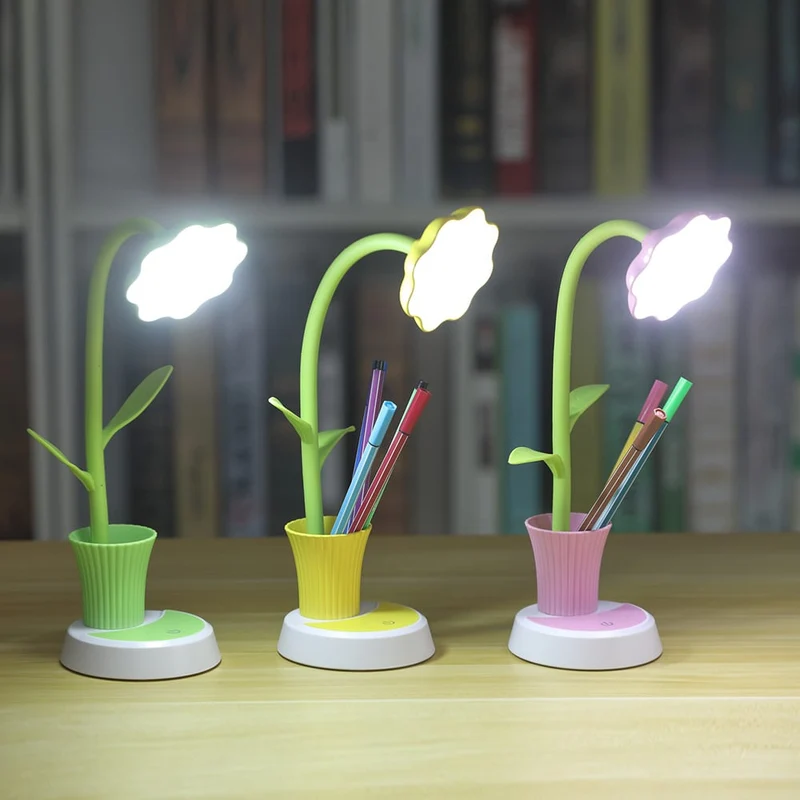 Blumen Schreibtischlampe LED wiederaufladbar